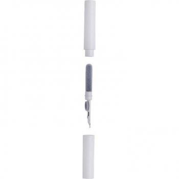 Kit de Limpieza para Auriculares 3 en 1 con Cepillo, Pinza y Algodón - Compatible con Airpods, Teclados y Estuches - Blanco/Negro