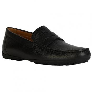 Geox Kosmopolis Grip Black Moccasin Boat Shoes for Men