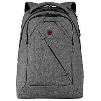 Wenger MoveUp 16-inch Laptop Backpack with Padded Laptop Compartment and Essential Organizer in Grey (22 liters)
