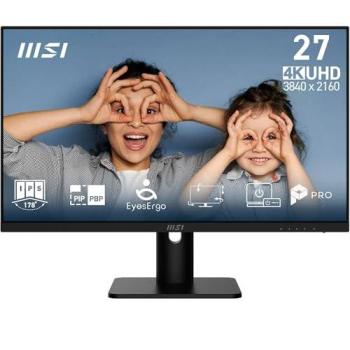 Monitor Profesional MSI PRO MP273UP 27 4K UHD IPS Ajuste de Altura Altavoces Integrados