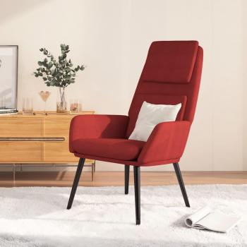 Sillón de relax de tela color vino Vidaxl Rojo