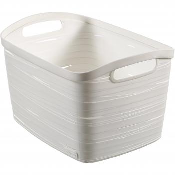 Cesta decorativa de almacenaje para hogar RIBBON Curver color blanco dimención L