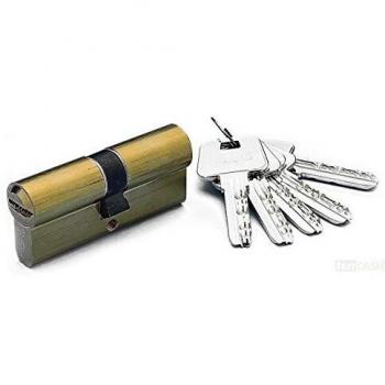 Yale 3012186 Cilindro Seguridad Hs-7 30x30/r15,0 Latonado, 30x 30 mm