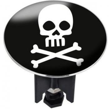 Wenko 21418100 Tapón para desaguadero Pluggy XL Danger - para Todos los desagues usuales en el Comercio, Plástico, 6.2 x 6.6 x 6.2 cm, Multicolor