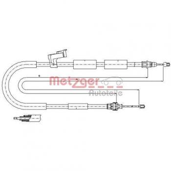 Cable de accionamiento freno de estacionamiento METZGER 17.0685 izquierdo