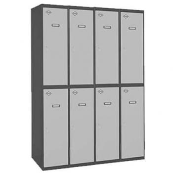 Taquilla SIMONLOCKER PROF. MON. TANDEM 4/8 300 (1200) AN/GR - 1800x1200x500 mm, Metálica, 8 Puertas, Antracita/