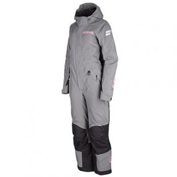 Klim Mono Vailslide Gris Piedra-Rosa para mujer, traje de moto de nieve de una pieza, talla L