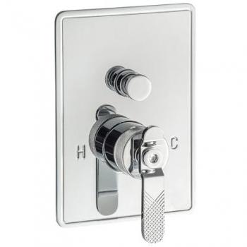Grifo Empotrado para Baño-Ducha Galindo Strem 7977400 con Pulsador y Palanca en Cromo