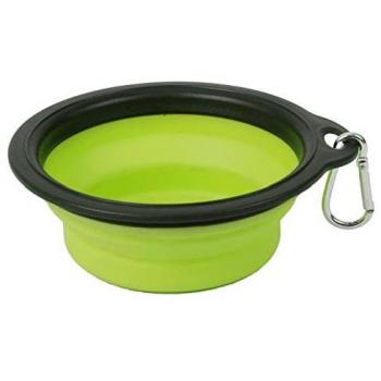 Comedero Plegable de Silicona para Mascotas 750ml con Mosquetón BUBIMEX