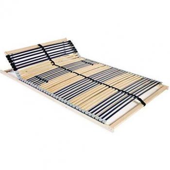 vidaXL Somier Láminas 42 Listones 7 Regiones Madera 140x200 cm Mueble Cama