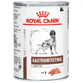 Royal Canin Gastrointestinal Low Fat Perro Latas 12 x 410 gr - Alimento húmedo para perros, formulado especialmente para la salud intestinal, bajo en grasas, envase de 12 latas de 410 gramos cada una