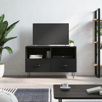 Mueble para TV madera contrachapada negro 80x36x50 cm vidaXL - Negro, Mueble de salón, Mesa de TV