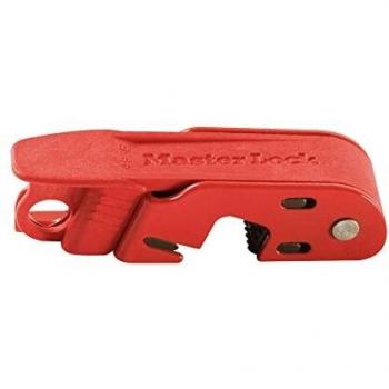 Master Lock Electrical Device 493B Grip Tight Circuit Breaker Lockout, Red & Black, One-Size