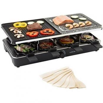 Ultratec - Parrilla raclette hasta para 8 personas, con 2 parrillas distintas, 1400 W