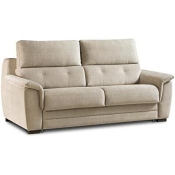 Sofá Cama Celta con Colchón Confortable de 18cm - Delfino Arena, 4 Plazas (180x200cm)