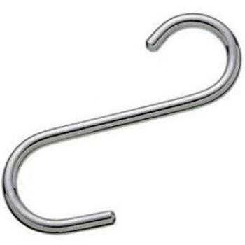 Metaltex Juego 5 Ganchos 'S' CROMADOS 3.5 CMS, Plata, 28x18x18 cm, 5 Unidades