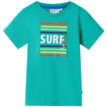 Camiseta infantil verde neón 128