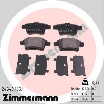 Pastillas de freno ZIMMERMANN 24540.165.1