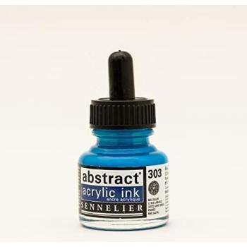 Encre acrylique bleu cobalt imitation 30 ml abstract sennelier