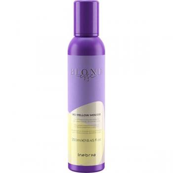 Acondicionador Matizante para Cabellos Rubios Inebrya BLONDesse 250 ml - Acondicionador en espuma neutralizante, formulado para eliminar tonos amarillos no deseados en cabellos rubios, con una