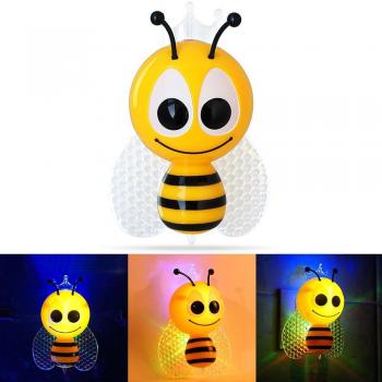 Luz led nocturna de enchufe con sensor diseño abeja dormitorion bebes infantiles de OPEN BUY