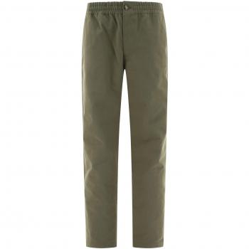 A.P.C. Men's Chuck Trousers in Green, Size 50, COGEW Color H08408JAC, Straight Trousers, Elasticated Waist, Zip Closure