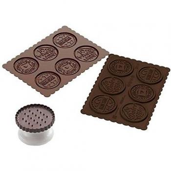 silikomart CKC05 Kit para Hacer Galletas Dolce Vita, Color marrón