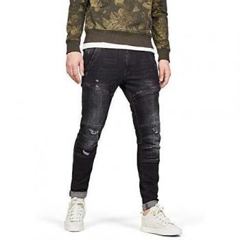 G-Star Raw Men's Rackam 3D Ripped Skinny Jeans - Medium Aged Grey - Size 33