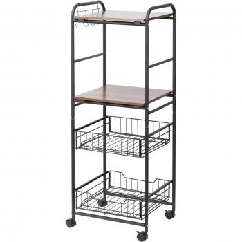 Carro de Cocina con Ruedas Carrito Auxiliar de Almacenaje