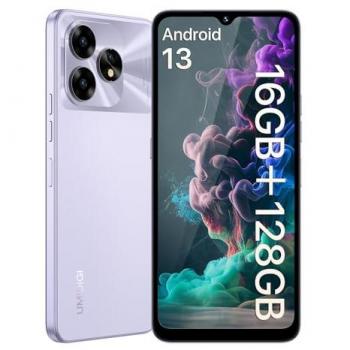 Smartphone UMIDIGI A15T Android 13, Helio G95 Octa-Core, Ultra-Slim 6.7, Cámara AI de 64MP, 16GB RAM (8+8GB Extendida), 128