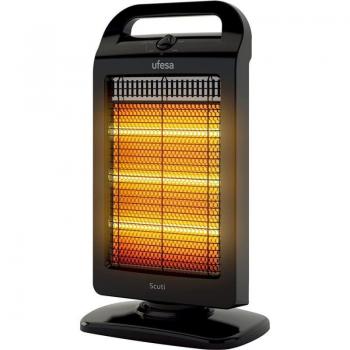 Estufa Halógena Ufesa Scuti 1200W 3 Niveles de Potencia Oscilante Negra - Modelo 83605511