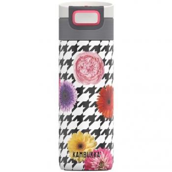 Taza térmica Kambukka Etna 500ml Floral Patchwork - Botella termo de acero inoxidable, antigoteo, antiderrame