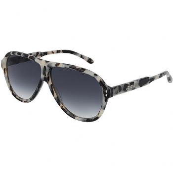 Isabel Marant Women's Multicolor White Havana Sunglasses with Grey Shaded Lenses, Size 60 MM