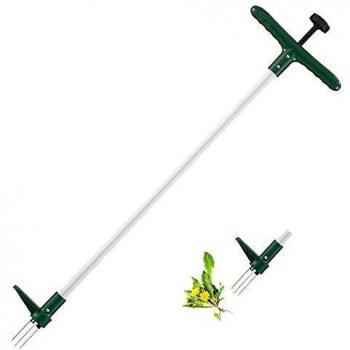 Walensee Weed Puller, Stand Up Weeder Hand Tool, Long Handle Garden Weeding Tool with 3 Claws, Hand Weed Hound Weed Puller for Dandelion, Standup Weed Root Pulling Tool and Picker, Grabber