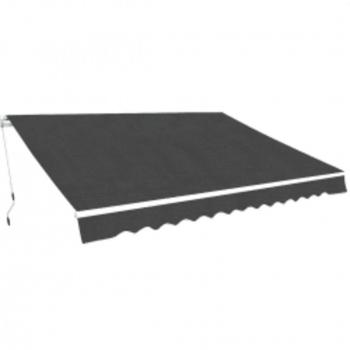 Toldo plegable de operación manual 600 cm gris antracita