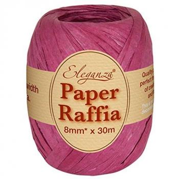 Eleganza 8 mm x 30 m bobinas de Rafia Rango de medición de o para Hacer Manualidades y de Regalo, No. 17 Color