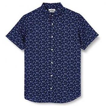 Jack & Jones Jprblasummer Blackburn Shirt S/s STS Camisa, Blazer Azul Marino, M para Hombre