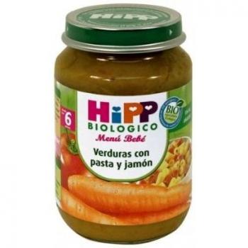 HiPP Biológico Tarrito Verduras con Pasta y Jamón - 190 gr