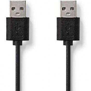 Cable USB 2.0 A Macho - A Macho 2,0 m Negro