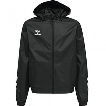 Chubasquero Hummel Core Xk Spray para niños, impermeable, transpirable, con capucha ajustable y cierre frontal con cremallera