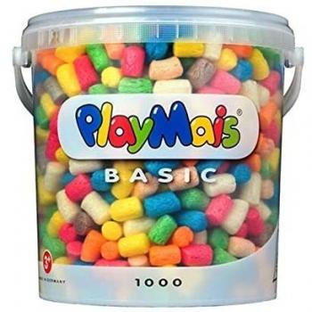 PlayMais Basic - Cubo de 1000 piezas de construcción ecológico