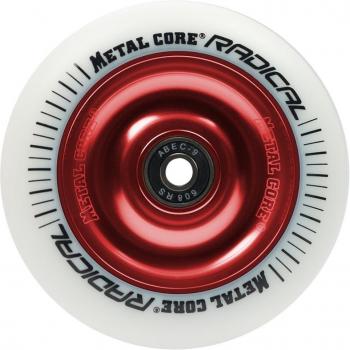 Metal Core Radical Ruedas Scooter, Blanco / Rojo, Talla Única