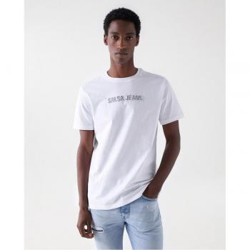 Camiseta de hombre lisa con manga corta Salsa Jeans con marcaje en relieve