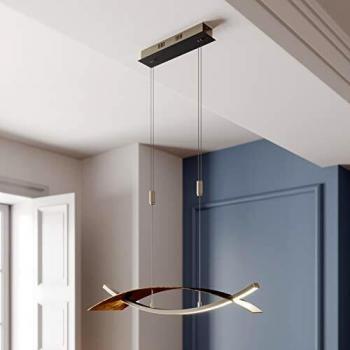 Lámpara de pie LED Lucande Marija, negra, metal, altura 140 cm, moderna, para salón y comedor, 1 llama