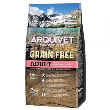 ARQUIVET Pienso Grain Free salmón y atún con Verduras 2 Kg Pienso Natural para Perros Adultos de Todas Las Razas - Sin Cereales y sin Gluten - Hipoalergénico - Comida para Perros