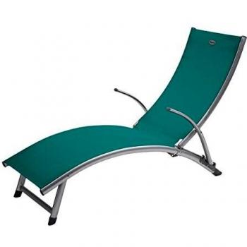 Tumbona Reclinable Ajustable Samba Verde Esmeralda con Estructura Epoxi Antioxidante