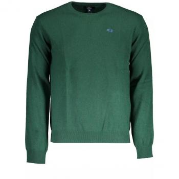 La Martina Men's Elegant Green Embroidered Knit Sweater - XXL