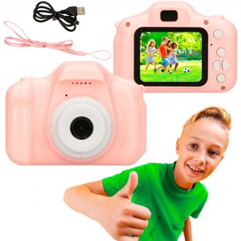 Cámara digital para niños Extralink H20 PINK - 1080p 30fps, pantalla de 2.0