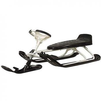 Stiga Snowracer King Size GT Trineo con Frenos para niños y Adultos, Blanco/Negro