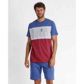 Pijama Manga Corta para Hombre Lois Jeans Azul